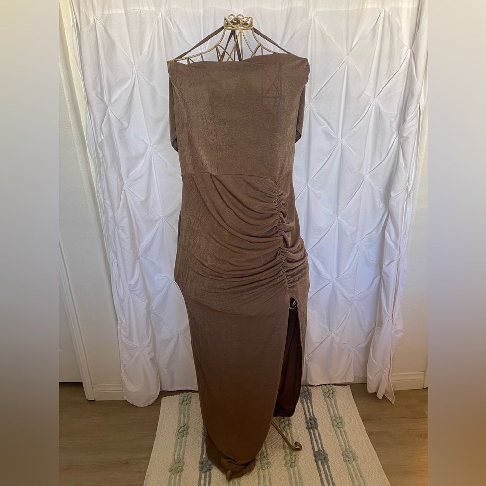Booho brown dress